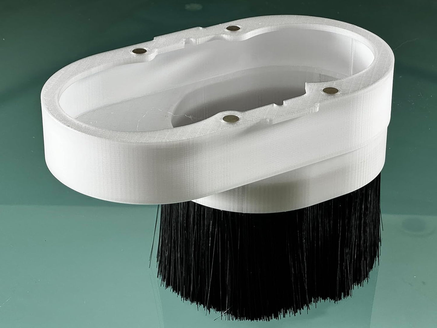 CNC Dust Shoe Dust Boot for CNC Milling Machine Equipped with Spindle - Split Magnetic Brush Base - Extended Reach - 4" Full Vacuum Port.