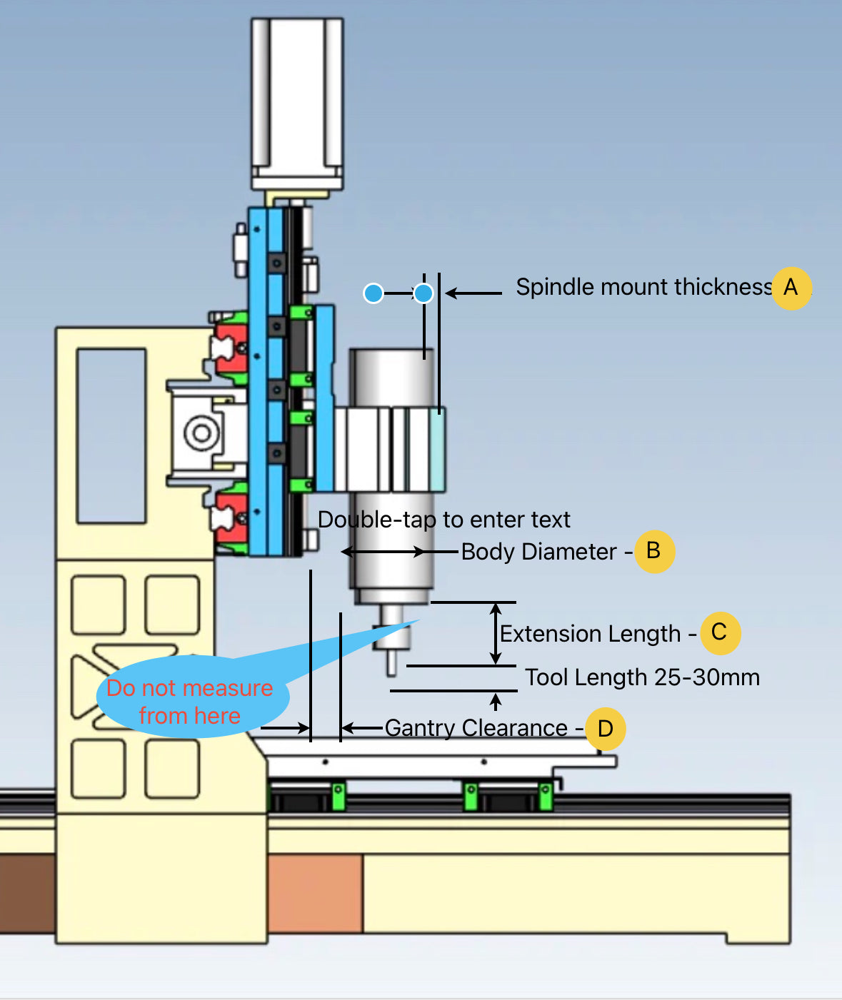 Customizable Dust Boot for CNC - spindles with extended collets, select from options or specify your own.