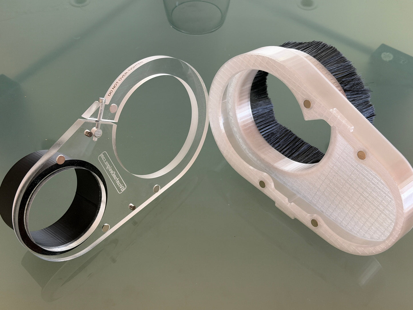 Custom Dust Shoe for Large Size Spindle CNC milling machines - 4" Vacuum Port