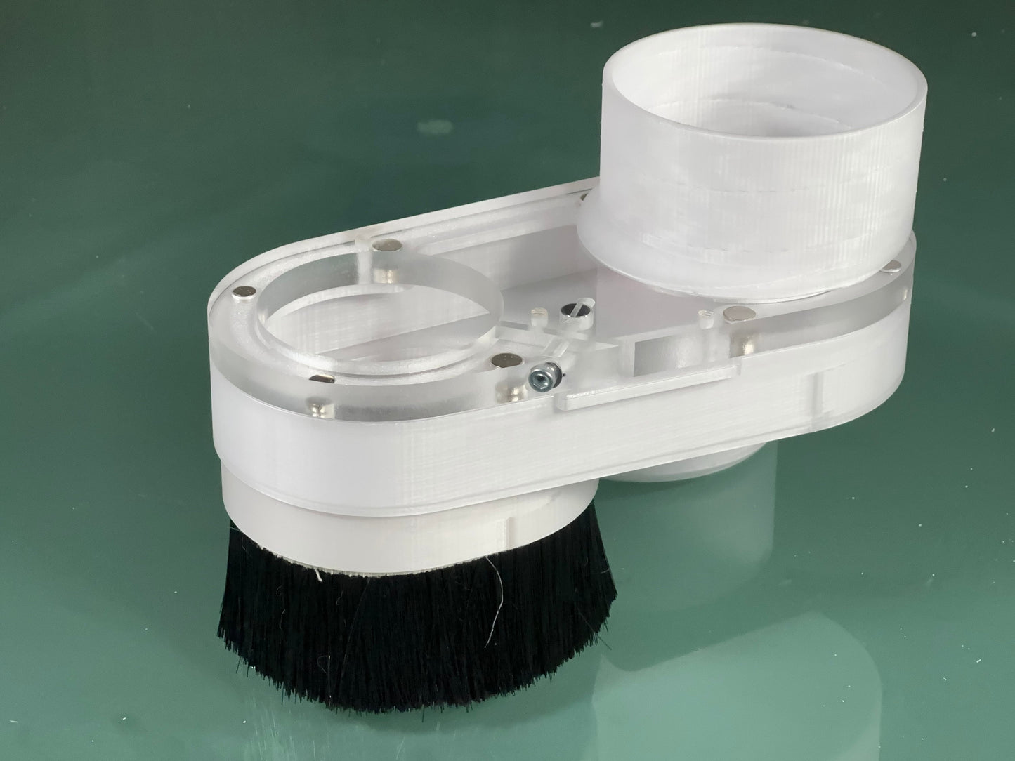 CAMaster Stinger CNC Clear or Brush Dust Shoe - 4" Vacuum Port